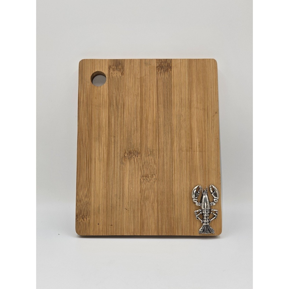 Bamboo Cutting Board‎ Silver Lobster Accent 8.75" x 7"